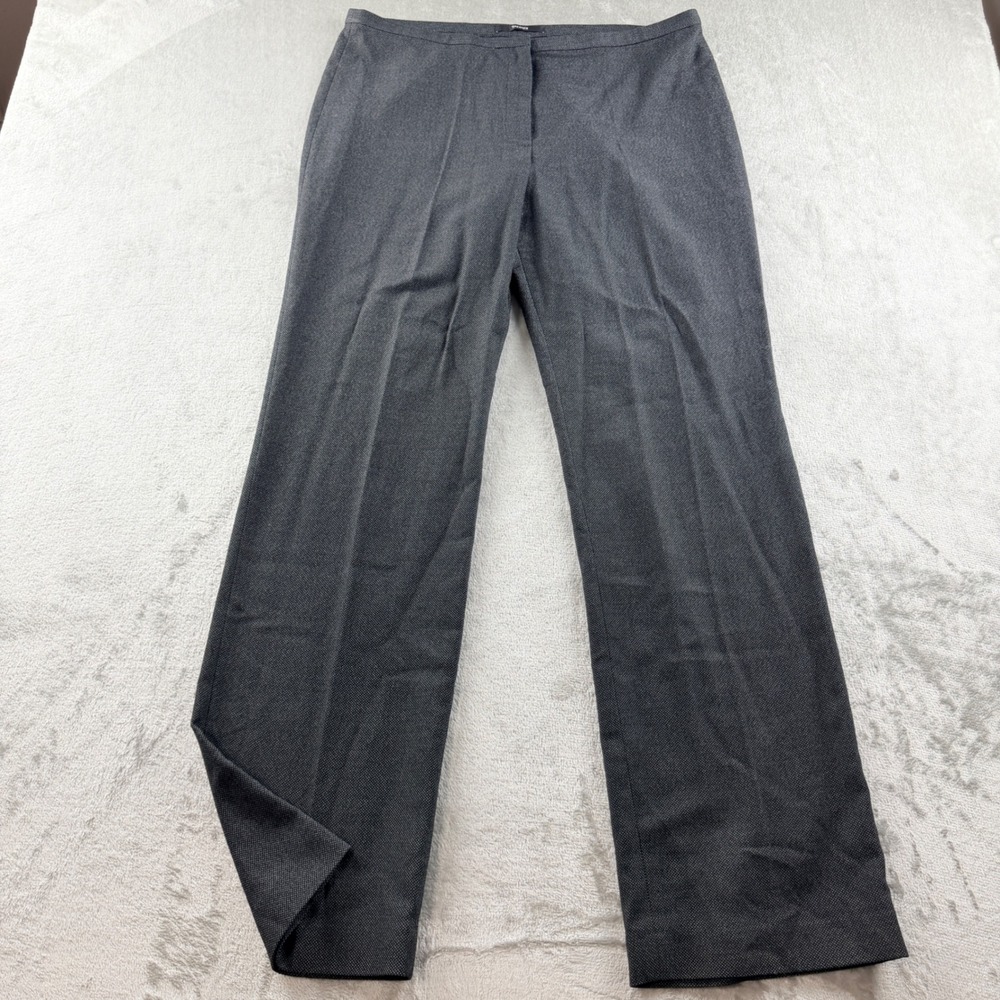 Tahari Women's 10 Gray Micro Pattern Dress Pants Straight Leg Workwear